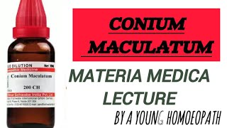 CONIUM  materia Medica lecture  a young homoeopath [upl. by Datnow404]