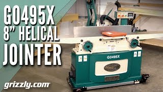 Grizzlys G0495X 8quot x 83quot Helical Cutterhead Jointer with Exclusive Digital Height Readout [upl. by Jahdiel]