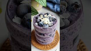 Blueberry Chia Pudding 😋🫐 healthyrecipe breakfastrecipes chiapudding [upl. by Jallier879]