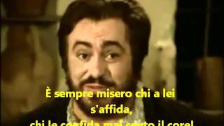 La donna e mobile Pavarotti lyrics [upl. by Lyle]