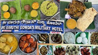 Sri Maruthi Gowdas Military Hotel Gandhinagar  Food First  😋Best NonVeg Meals in the City Center [upl. by Meadows]