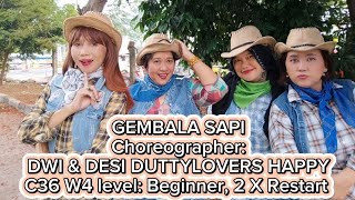 GEMBALA SAPI 2024 ll Beginner line dance ll Choreog DWI KW amp DESI DUTTYLOVERS HAPPYINA JANUARI 24 [upl. by Kcirrag]