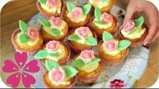 Cupcakes für Verliebte RosenCupcakes backen  Sweet amp Easy  Enie backt [upl. by Naerda]