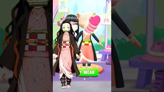 demonslayer Nezuko Kamado makeover by my talking angela 2💝nezukokamado shorts [upl. by Nynahs]