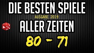 Die besten Spiele aller Zeiten ∙ Plätze 80  71 ∙ Meine Top 100 Brettspiele ∙ Ausgabe 2019 [upl. by Amlas]