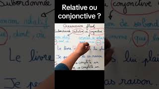 La différence entre subordonnée relative et conjonctive 🖊️ vedeoshorts [upl. by Sonya]