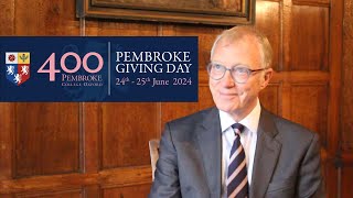 Sir Ernest Ryder Master of Pembroke College announces our 400th Anniversary Giving Day [upl. by Egnalos502]