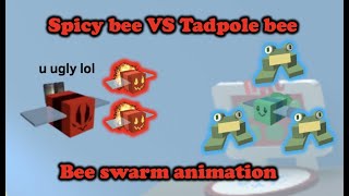 Spicy bee VS Tadpole bee Bee Swarm animation [upl. by Isla246]