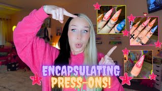 🎀⭑⋆PRESSON NAIL TUTORIAL⋆⭑🎀How to encapsulate glitters amp trying a new EFile Beginner friendly⭐️ [upl. by Gnol]