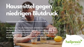 Hausmittel gegen niedrigen Blutdruck [upl. by Ormond]