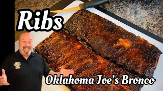 Ribs Smoked Low amp Slow on the Oklahoma Joe’s Bronco Barrel Smoker  bbq food [upl. by Elijah]