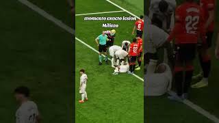 Momento exacto de la lesión de Militao futbol factsshorts [upl. by Kcirdot]