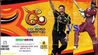 ICC T20 WORLD CUP 2012 SEMI FINALS WI VS AUS 5 OVER GAME PLAY AT COLOMBO [upl. by Arbua]