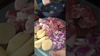 Pork amp Potato Without Oil cookingvideo cooking pork porkcurry meatlovers cookingshorts [upl. by Yorick]