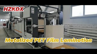 Film laminating machine w window lamination unit amp corona device Italian hot knife plastificadora [upl. by Nylasej]