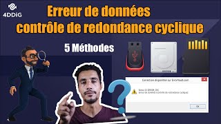 Réparer Erreur de données contrôle de redondance cyclique  5 Méthodes [upl. by Adnohsar]