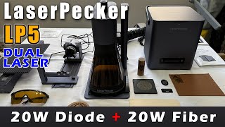 LaserPecker LP5 Dual Laser BRAND NEW  Setup Testing amp Honest Review [upl. by Evilo926]