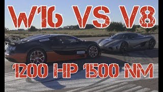 50fps EPIC 1140 HP Koenigsegg Agera R vs 1200 HP Bugatti Veyron Grand Sport Vitesse MEMORIES [upl. by Toms102]