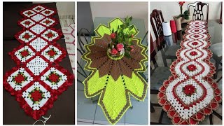 Top classic crochet knit table clothesrunners ideas [upl. by Ielarol653]