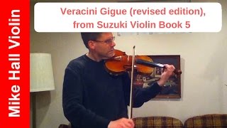 Veracini Gigue revised edition  6 from Suzuki Violin Book 5 [upl. by Isadora]