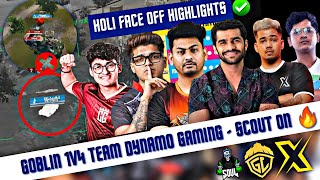 Holi Face Off Bgmi  Goblin 1v4 Dynamo Shreeman Jonathan Mortal Scout on Fire [upl. by Ahsiener]