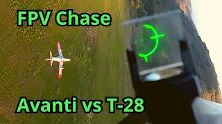 Headtracking FPV Chase CZ T 28 vs FW Avanti S V2 [upl. by Vladimir]