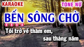 Karaoke Bến Sông Chờ Nhạc Sống Tone Nữ  Như Ý [upl. by Elawalo714]