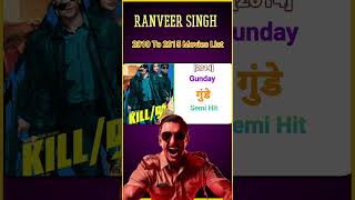 Ranveer Singh Movies List 2010 To 2015 All Movies List Verdict Box Office Report shorts [upl. by Aicnorev]