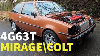 My First Car  1983 Mitsubishi Mirage \ Mitsubishi Colt 4G63T Engine Swap Sleeper Car [upl. by Humph]