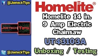 Homelite 14 in 9 Amp Electric Chainsaw UT43103A  Review and use [upl. by Orms]