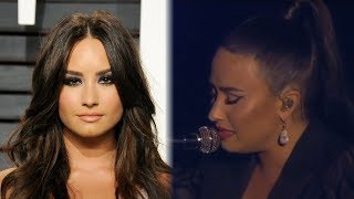 Demi Lovato BREAKS DOWN During Emotional First Performance of quotSoberquot [upl. by Naitsirt]