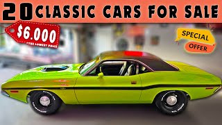 BYGONE GEMSUnveiling Top Legendary 20 Classic Cars Up for Sale cheaply by Owners Today [upl. by Ahel]