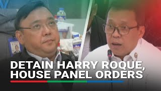 House panel orders Harry Roques detention for refusing to submit documents  ABSCBN News [upl. by Alrahc]