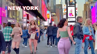 New York City Virtual Walking Tour 2023  Manhattan 4K NYC Walk  Bryant Park Lawn to Times Square [upl. by Afas121]