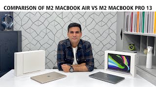 Apple MacBook Air M2 vs MacBook Pro M2 Comparison  Performance Test [upl. by Wertz825]