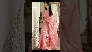 Frill lehenga saree ❤️fashion suit viral pareenscreation [upl. by Ardnua]