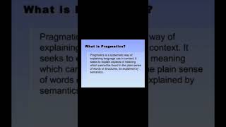 what is pragmatic  pragmatics  English grammar learning shortsvideo viral english [upl. by Zetes883]