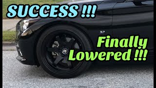 Infiniti Q50 Lowering Spring Installation  Q50 Vlog Tein STech springs [upl. by Bing]