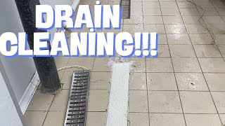 clogged drain cleaning in butcher shop [upl. by Imoian]