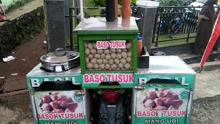 Bakso Tusuk Palasari Ciater  kuliner subang Indonesian Street Food [upl. by Ielirol383]