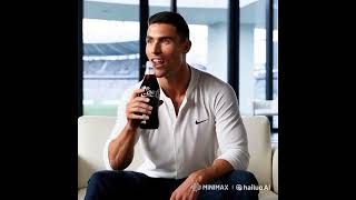 Ronaldo drinking coke🤯 ai has gone so far shortsmessironaldocoke [upl. by Nnaasil]