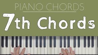 Piano Chords Major 7ths Minor 7ths amp Dominant 7ths [upl. by Huang]