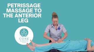 Petrissage Massage to the leg  Foundation Massage techniques [upl. by Drol524]