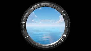 Projection video Ship Porthole Ocean View black background [upl. by Birch]