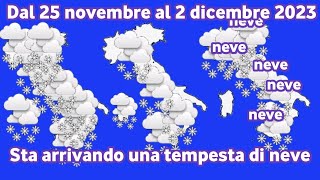 Meteo in Italia fino al 2 dicembre 2023 La neve ritorna con forza da nord a sud [upl. by Airogerg]