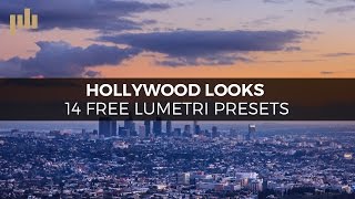 Hollywood Looks 14 Free Lumetri Color Grading Presets [upl. by Ainoloppa]