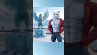 ice sculpture white cat vs black cat vs Orange cat foryou catvideos shortvideo cat [upl. by Web]