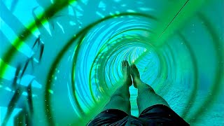 Intense Drop Water Slide at Columbia Pictures Aquaverse [upl. by Couchman]