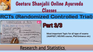 RCTS  Randomized Controlled Trial based on Study Design Research  Geetaru Shanjalii  Part 33 [upl. by Derag410]