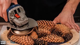 Craft amp Time Collide Epoxy Pinecone Clock Making Explained  Epoxy Resin Project [upl. by Adim]